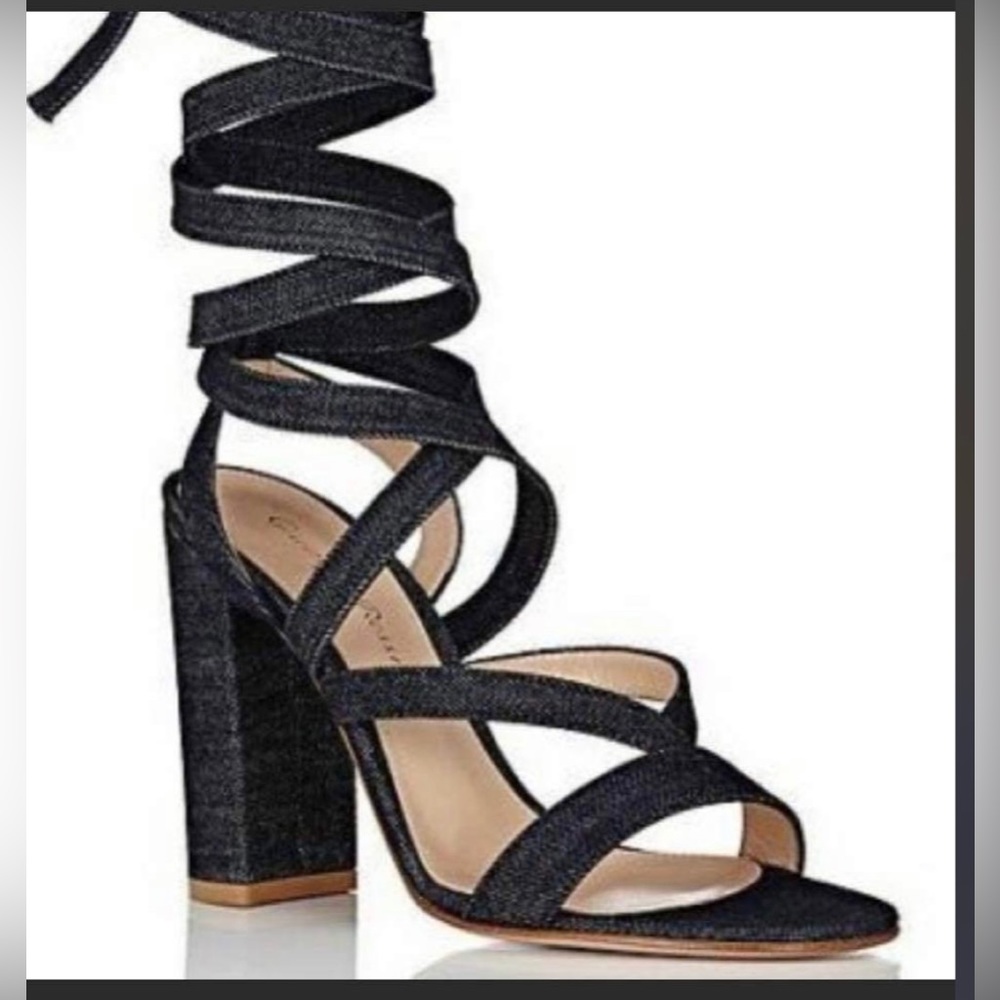 Denim Gianvito Rossi Strappy Heels